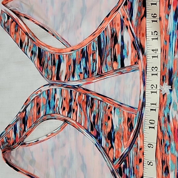 Tek Gear Orange Blue Racerback Tank Top Size 3X EUC - Picture 4 of 5